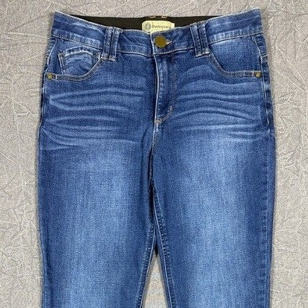 Democracy Ab Technology Flare Jeans Medium Wash Blue Raw Hem Womens Size 10 - Picture 3 of 10